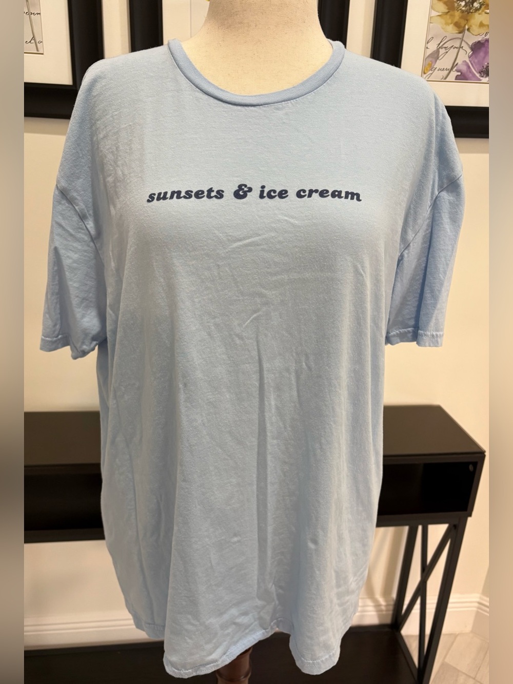 Gildan Light Blue "sunsets & ice cream" Graphic Tee